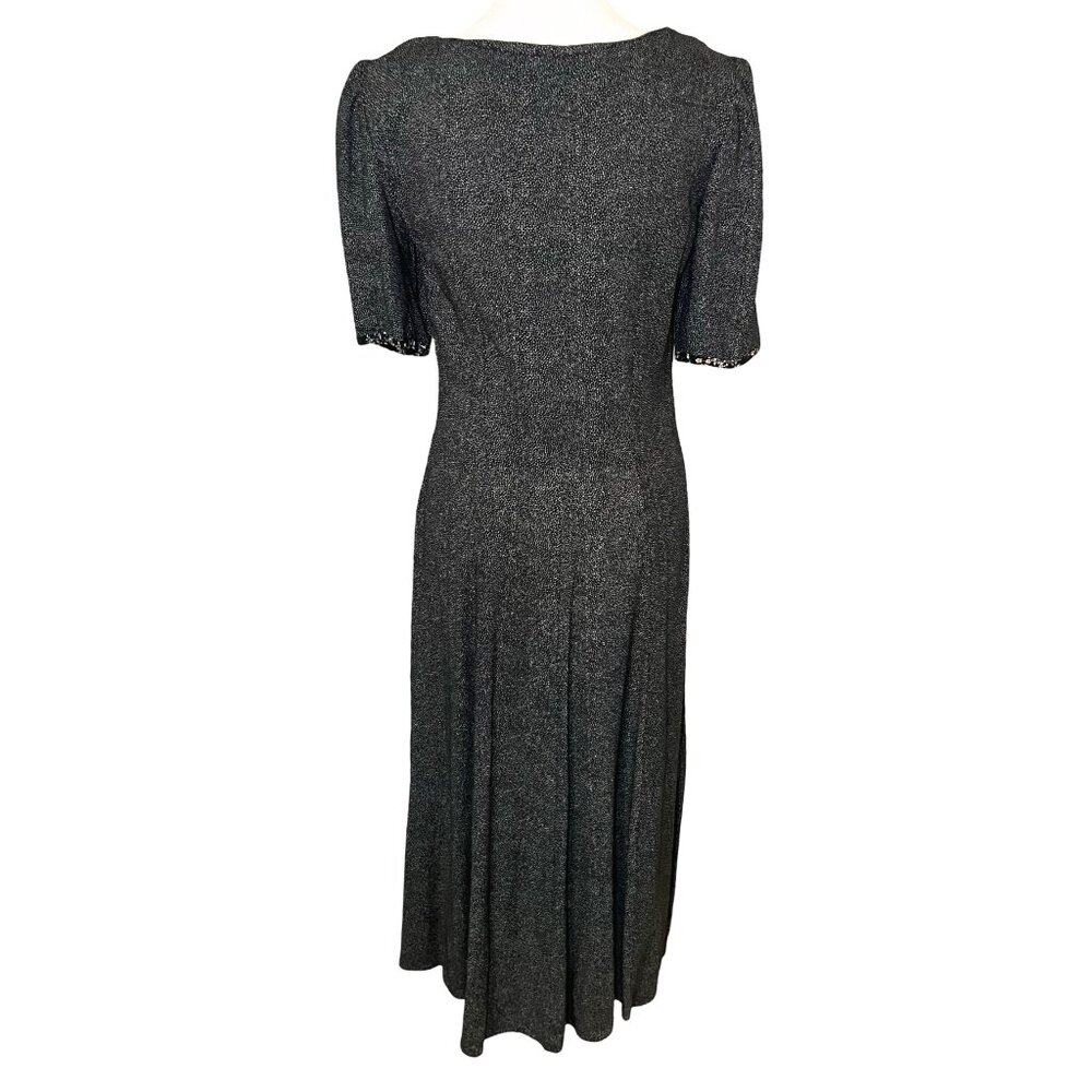 Vintage 90s Button Down Black Gradient Print Shab… - image 4